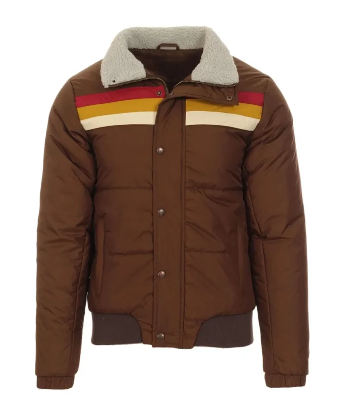 Men’s 1970s Ski Fur Collar Puffer Jacket | Trendy Leather Jackets