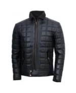 Men’s Classic Black Quilted Leather Bomber Jacket | Trendy Leather Jackets