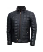 Men’s Classic Black Quilted Leather Bomber Jacket | Trendy Leather Jackets