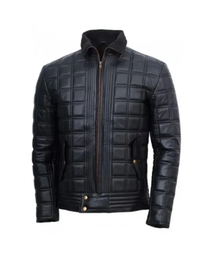 Men’s Classic Black Quilted Leather Bomber Jacket | Trendy Leather Jackets