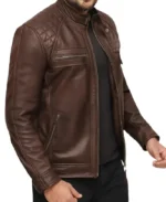 Men’s Lambskin Chocolate Brown Biker Leather Jacket | Trendy Leather Jackets
