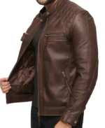 Men’s Lambskin Chocolate Brown Biker Leather Jacket | Trendy Leather Jackets