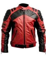 Men’s Red Black Sheepskin Biker Racer | Trendy Leather Jackets
