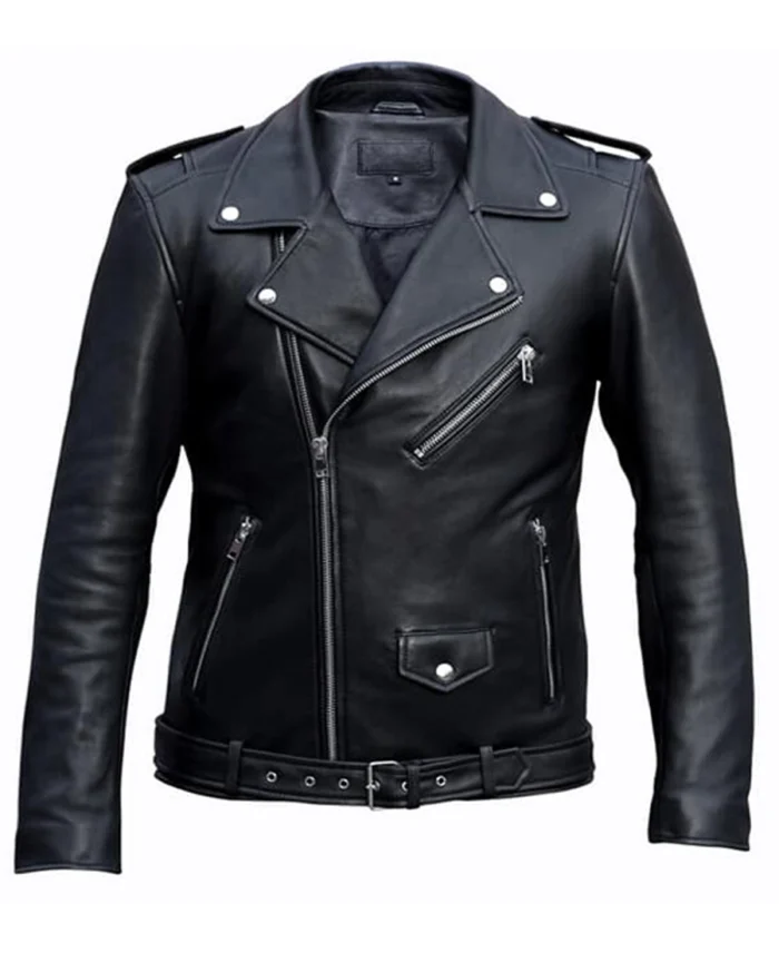 Men’s Stylish Black Leather Biker Jacket | Trendy Leather Jackets