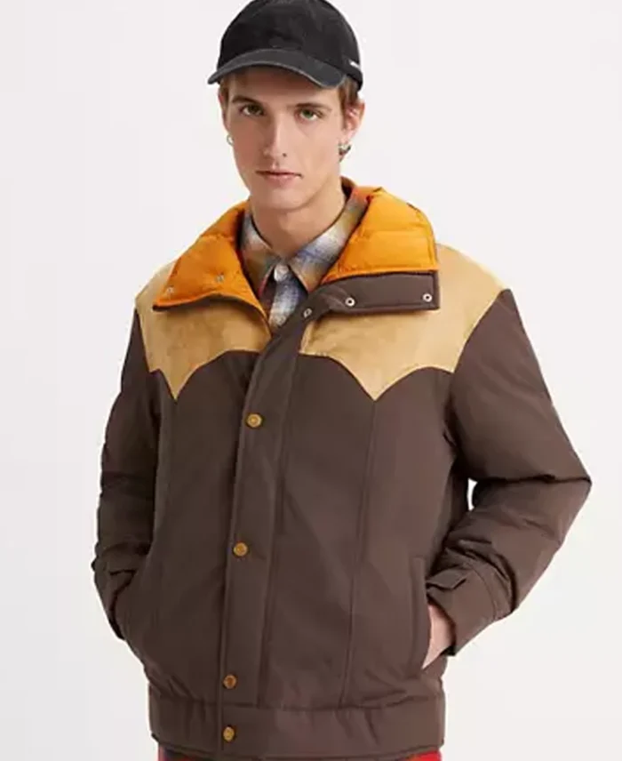 Men’s Western Style Puffer Jacket | Trendy Leather Jackets