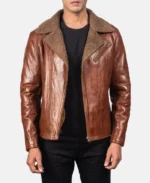 Men's Alberto Shearling Leather Jacket | Trendy Leather Jackets