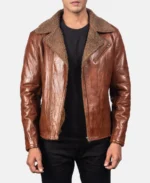 Men's Alberto Shearling Leather Jacket | Trendy Leather Jackets