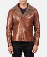 Men's Alberto Shearling Leather Jacket | Trendy Leather Jackets