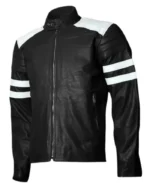 Men's Black and White Leather Jacket | Trendy Leather Jackets
