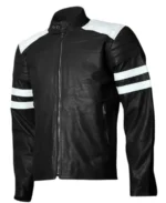 Men's Black and White Leather Jacket | Trendy Leather Jackets