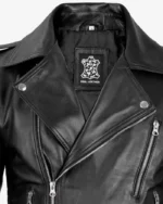 Men's Black Asymmetrical Motorcycle Leather Jacket