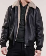 Men's Black Aviator Bomber Leather Jacket | Trendy Leather Jackets