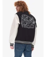 Men's Black Pleasures Unkle Varsity Jacket | Trendy Leather Jackets