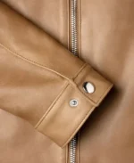 Men's Cafe Racer Tan Leather Jacket | Trendy Leather Jackets