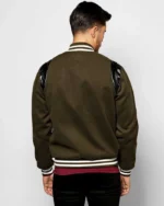 Men's Chest Badge Varsity Jacket | Trendy Leather Jackets