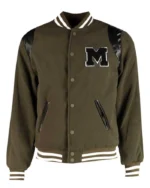 Men's Chest Badge Varsity Jacket | Trendy Leather Jackets
