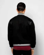 Men's Chest Badge Varsity Jacket | Trendy Leather Jackets