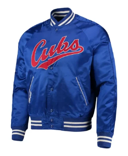 Men's Chicago Cubs Polo Raglan Jacket | Trendy Leather Jackets