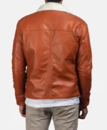 Men's Dan Frost Tan Shearling Jacket | Trendy Leather Jackets