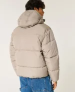 Men's Faux Fur-Lined Puffer Jacket | Trendy Leather Jackets