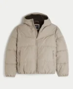 Men's Faux Fur-Lined Puffer Jacket | Trendy Leather Jackets