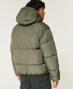 Men's Faux Fur-Lined Puffer Jacket | Trendy Leather Jackets
