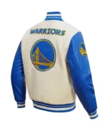 Men's Golden State Warriors Retro Varsity Jacket | Trendy Leather Jackets