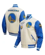 Men's Golden State Warriors Retro Varsity Jacket | Trendy Leather Jackets