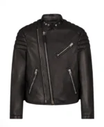 Men's Grain Zip Leather Biker Jacket | Trendy Leather Jackets