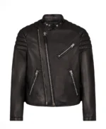 Men's Grain Zip Leather Biker Jacket | Trendy Leather Jackets