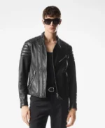 Men's Grain Zip Leather Biker Jacket | Trendy Leather Jackets
