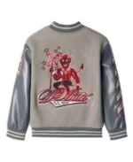 Men's Grey AC Milan Varsity Jacket | Trendy Leather Jackets