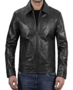 Men's John Black Biker Leather Jacket | Trendy Leather Jackets