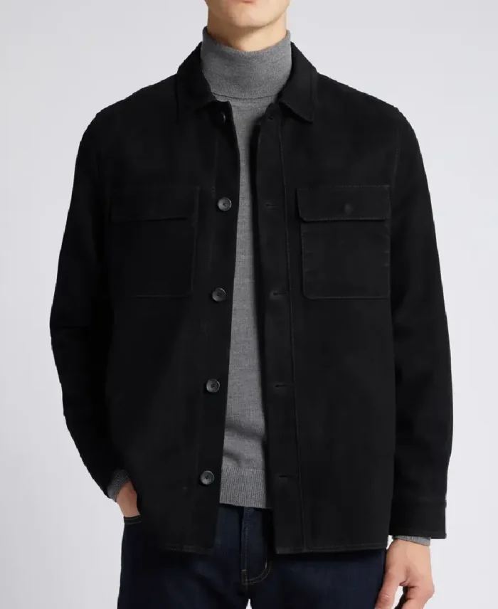 Men's Kingsley Felt shirt Suede Jacket | Trendy Leather Jackets