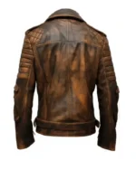 Mens Motorcycle Distressed Coat Zipper Leather Jackets | Trendy Leather Jackets