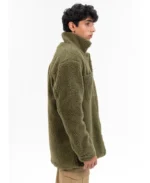 Men's Oversized Sherpa Olive Jacket | Trendy Leather Jackets