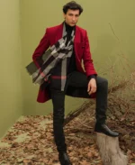 Men's Persian Plum Red Long Coat | Trendy Leather Jackets
