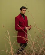 Men's Persian Plum Red Long Coat | Trendy Leather Jackets