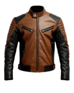 Mens Racer Sheepskin Coat Zipper Pockets Leather Jackets | Trendy Leather Jackets