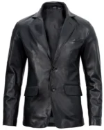 Men's Real Lambskin Black Leather Blazer Jacket | Trendy Leather Jackets