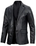 Men's Real Lambskin Black Leather Blazer Jacket | Trendy Leather Jackets