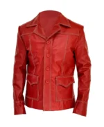 Men's Red Tyler Durden Lambskin Leather Biker Jacket | Trendy Leather Jackets