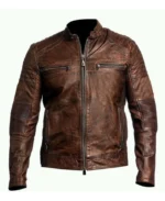 Men's Renegade Racer Loud & Proud Brown Leather Jacket | Trendy Leather Jackets