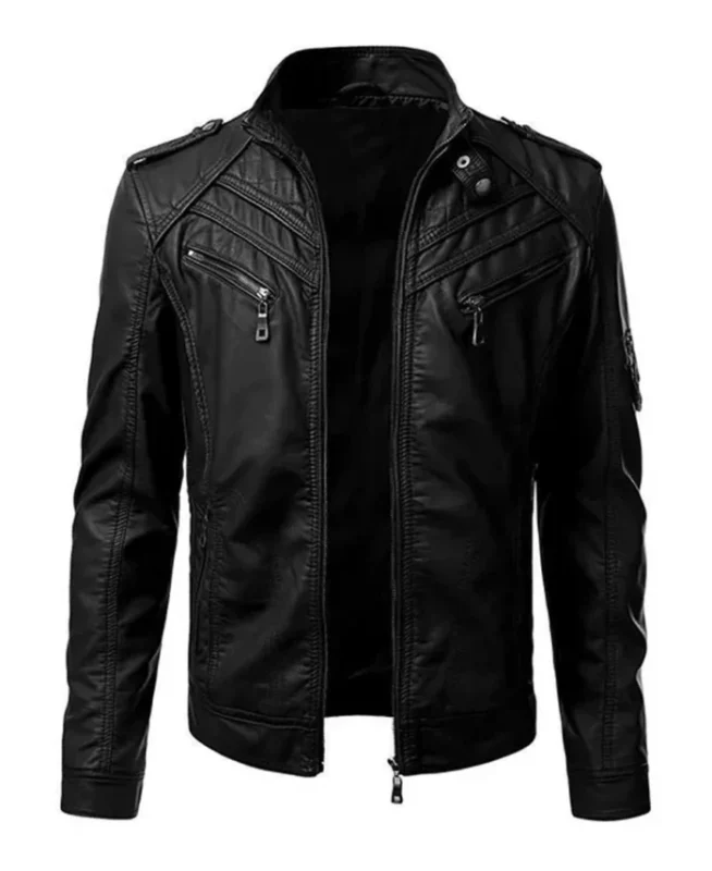 Men's Retro Black Leather Jacket | Trendy Leather Jackets