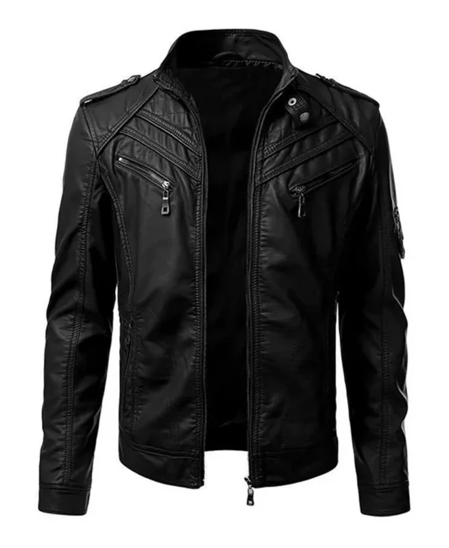 Men's Retro Black Leather Jacket | Trendy Leather Jackets
