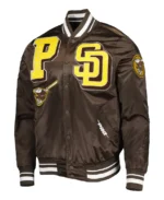 Men's San Diego Padres Pro Standard Mash Up Satin Jacket | Trendy Leather Jackets