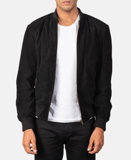 Men's Shane Bomber Suede Jacket | Trendy Leather Jackets