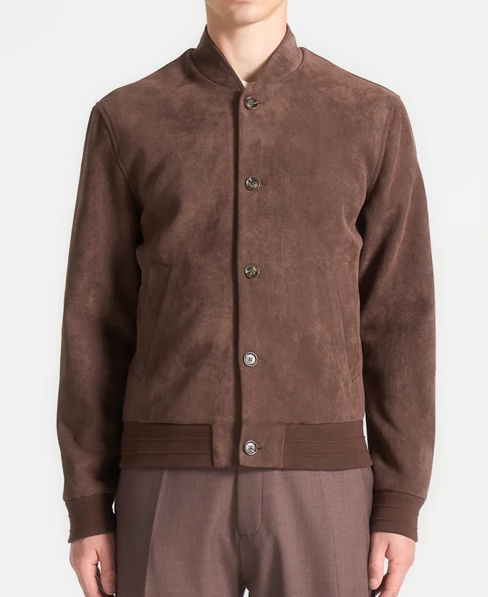Men's Suede Bomber Brown Jacket | Trendy Leather Jackets