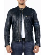 Men's Vintage Distressed Black Biker Leather Jacket | Trendy Leather Jackets