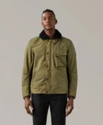 Men's Waxed Cotton Convoy Bomber Jacket | Trendy Leather Jackets